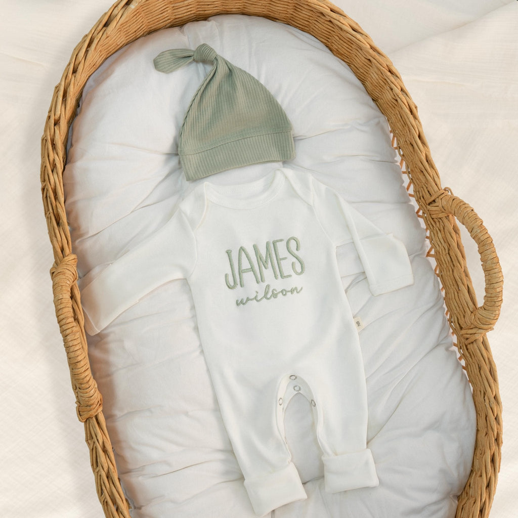 Baby Boy Newborn Coming Home Outfit Embroidered Gift for Baby Shower Organic Cotton Baby Boy Set